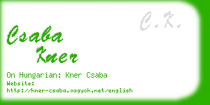 csaba kner business card